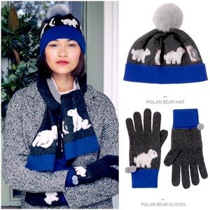 🆕 CATH KIDSTON Polar Bear Penguin Beanie Gloves Set